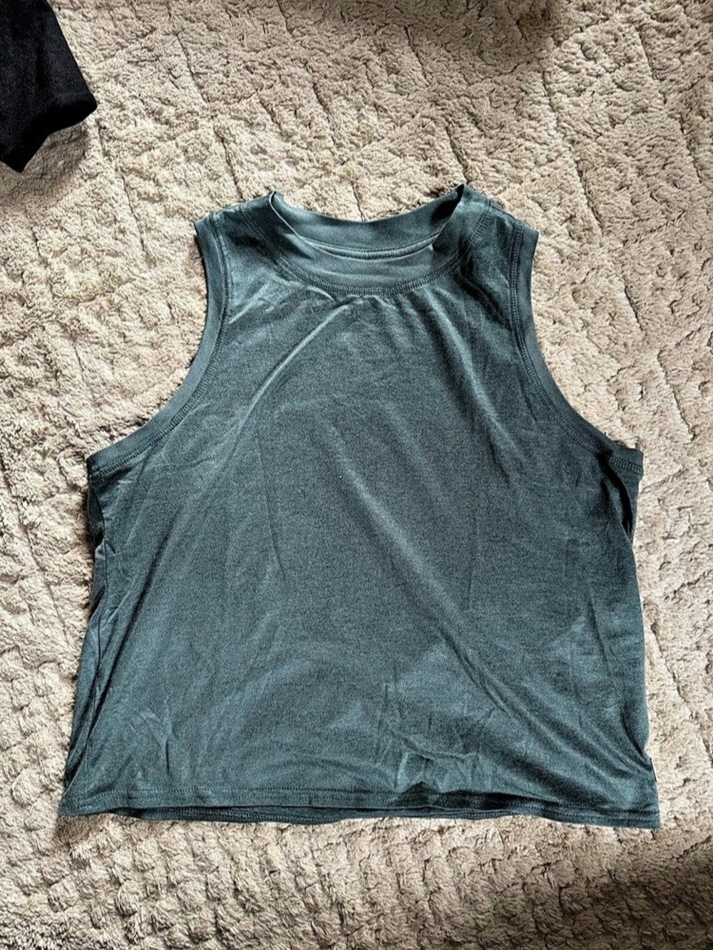 Vuori Cottony Rib Mock Neck Tank Blue